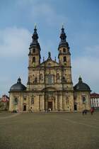 Fulda, Dom St. Salvator und Bonifatius am Domplatz, erbaut von 1704 bis 1712 durch 
Frstabt Adalbert von Schleiffras durch Hofbaumeister J. Dientzenhofer (01.05.2009)