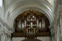 Fulda, Domorgel, erbaut von 1708 bis 1713 durch den Franziskaner Pater Adam 
hninger mit 41 Registern, neues Orgelinnenleben durch Rieger Orgelbau 1996 
(01.05.2009)