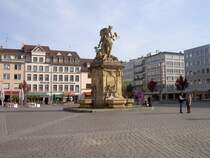Mannheim, Marktplatz mit Brunnendenkmal von Peter van den Branden von 1719 
(19.10.2008)