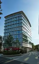 Freiburg im Breisgau, der neuerbaute 10-st�ckige B�roturm am Friedrichring, Sept.2011