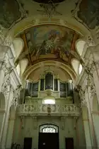 B�ren, Jesuitenkirche Maria Empf�ngnis, erbaut von 1754 bis 1760 vom K�lner Kurf�rst Clemens August, Plan durch Hofbaumeister Roth, Kreis Paderborn (12.05.2010)