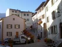 Saillon, Rue St. Jacques in der Altstadt, Kanton Wallis (14.09.2010)