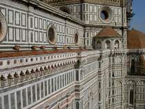 Florenz, Aussicht vom Campanile auf das Langschiff der Kathedrale St. Maria 
del Fiore (13.10.2006)