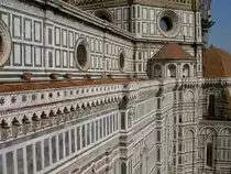 Florenz, Aussicht vom Campanile auf das Langschiff der Kathedrale St. Maria 
del Fiore (13.10.2006)