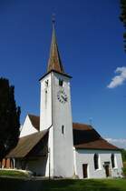 Oberwil bei Bren, Ref. Kirche St. Maria, Sptgotischer Chor von 1507, Schiff neu 
erbaut 1604 (18.04.2011)