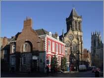 York, Duncombe Place mit der katholischen St. Wilfrid's Church. Im Hintergrund der Minster. 15.12.2011