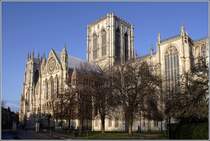 York Minster, Blick auf die Sdseite mit dem mchtigen Vierungsturm. 15.12.2011