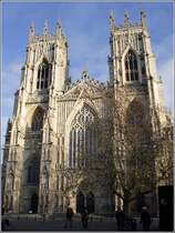 York Minster, Westfassade. Die grte mittelalterliche Kirche Englands wurde in den Jahren 1220 bis 1472 errichtet. 15.12.2011