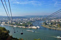  Deutsches Eck , Zufluss der Mosel in den Rhein bei Koblenz - 29.09.2011