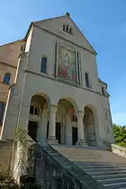 Obertsrot im Murgtal, Aufgang zur katholischen Herz-Jesu-Kirche, Sept.2011