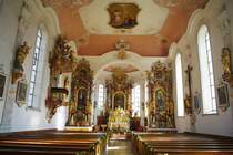 Rettenberg, St. Stephan Kirche, Innenausstattung von Franz Anton Wei und Shne, 
Kreis Oberallgu (04.10.2011)