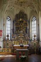 Wallfahrtskirche Hl. Kreuz Maria Rain, barocker Hochaltar, Kreis Oberallgu 
(06.11.2011)