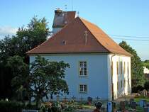 Freiburg im Breisgau, die Bergkirche steht im Ortsteil Opfingen, der erste Kirchenbau geht zurck auf das Jahr 1525, seit 1556 protestantisch, eine Orgel von Georg Markus Stein von 1781 ist weitgehend erhalten, Aug.2011