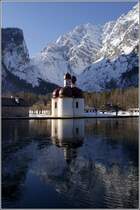 Die Wallfahrtskirche St. Bartholom am Knigssee wurde 1134 geweiht. 18.01.2012