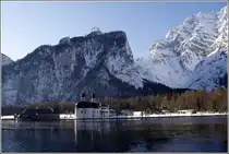 St. Bartholom� am K�nigssee ist nur mit dem Schiff zu erreichen. 18.01.2011