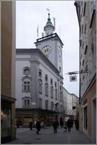 Salzburg, das alte Rathaus in der Getreidegasse. 17.01.2012