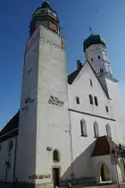 Giengen a. d. Brenz, gotische Ev. Stadtpfarrkirche, erbaut ab dem 13. Jahrhundert 
mit Orgel der Gebr�der Link, Kreis Heidenheim (21.02.2012) 