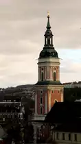 Ein Blick auf die Stadtkirche in Greiz. Foto am 20.02.2012