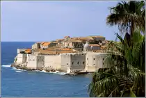 Die Altstadt von Dubrovnik aus �stlicher Richtung. Scan eines Dias vom Fr�hjahr 1986.