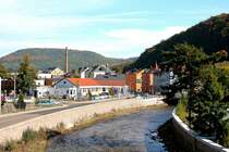 Freital-Hainsberg am 09.10.2010. Die Aufnahme erfolgte aus einem Zug der Weieritztalbahn.