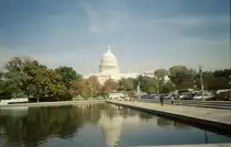 Washington D.C., Capitol, Westseite, vom Capitol Reflecting Pool aus (3.11.1990)