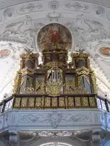Wettenhausen, Orgel der Klosterkirche Maria Himmelfahrt, Kreis G�nzburg (26.03.2012)