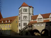 Halle, Burgtor der Moritzburg, erbaut ab 1484 als Residenz der Magdeburger Erzbisch�fe (15.03.2012) 
