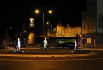 Euskirchen - Kreisel K�lner Stra�e am Amtsgericht bei Dunkelheit - 22.02.2012