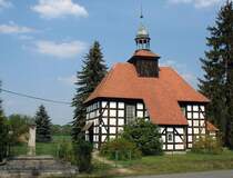 Fachwerkkirche in Pechern/Lausitz (zwischen Rothenburg und Bad Muskau) - 28.04.2007
