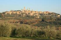 Blick auf San Gimignano; 14.01.2012
