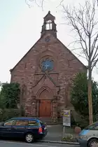 Freiburg im Breisgau, die Kapelle St.Georg und Bonifatius im Stadtteil Wiehre, der neugotische Bau von 1894-95 ist die Kirche der Adventisten, M�rz 2012
