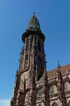Freiburg im Breisgau, der M�nsterturm w�hrend der Sanierung, M�rz 2012