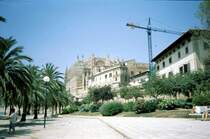 Palma de Mallorca - Kathedrale und Parque del Mar (von Osten), Sommer 1999