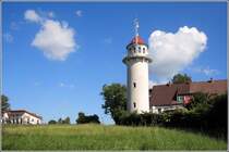 Der Lotsenturm in Karnin auf der Insel Usedom. Inzwischen wird der Turm als Hotel genutzt. 27.08.2005