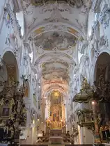 Markt Indersdorf, Klosterkirche, Stuck und Fresken von Franz Xaver Feuchtmayer und
Matthias G�nther, Hochaltar von 1690, Kreis Dachau (15.04.2012)