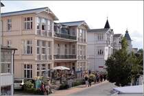 Bansin, Bderarchitektur in der Seestrae. 26.08.2005