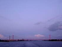 Rheinbrcke-Emmerich hat eine Sttzweite von 500mtr. und ist somit die lngste Hngebrcke  Deutschlands; 110827