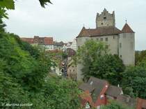 Blick auf die Meersburg und die Unterstadt am Bodensee (August 2010)