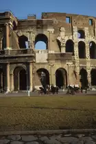 Roma / Rom im Februar 1989: Ein kleiner Teil des Kolosseums.