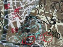 Graffiti - irgendwo auf dem Themsepfad nahe Greenwich in London. 9.4.2012