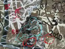 Graffiti - irgendwo auf dem Themsepfad nahe Greenwich in London. 9.4.2012