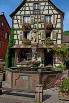 Kaysersberg, der Konstantinbrunnen von 1745, Aug.2011