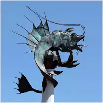 Plymouth. The Barbican Prawn ist in der N�he der Schleuse zum Sutton Harbour zu bewundern. 29.05.2012