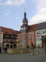 Eisenach, Alte Rathaus mit Treppenturm von 1638 am Marktplatz (14.06.2012)