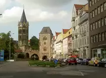 Eisenach, Karlsplatz mit St. Nikolaikirche und Nikolaitor (14.06.2012)