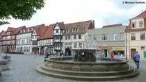 Brunnen an der Ecke Steinweg/P�lkenstra�e (Quedlinburg, Landkreis Harz in Sachsen-Anhalt, Juni 2012)
