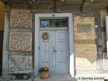Hauseingang in der Altstadt (Quedlinburg, Landkreis Harz in Sachsen-Anhalt, Juni 2012)