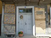 Hauseingang in der Altstadt (Quedlinburg, Landkreis Harz in Sachsen-Anhalt, Juni 2012)
