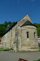 Kloster Zella, Ansicht der Klosterkirche mit Chor, Mai 2012