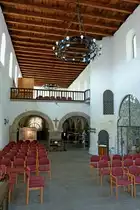 Kloster Zella, Blick vom Altar in den Innenraum der Klosterkirche St.Nikolaus, Mai 2012